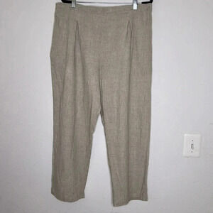 ORA Flax blend plus size pants size 2X with front pleats